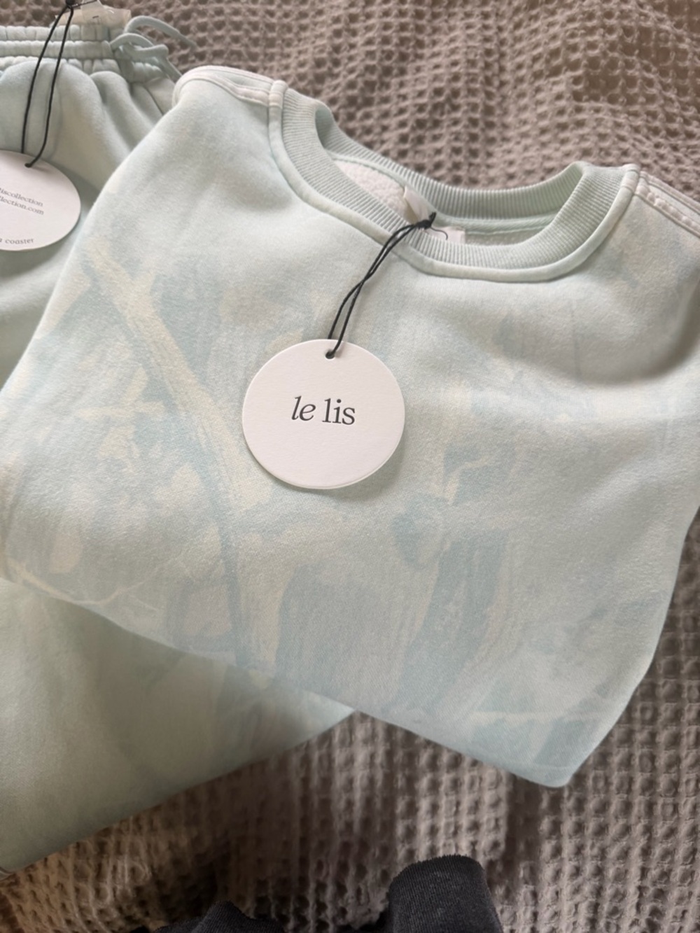 Le Lis Mint Marble Tie-Dye Sweatshirt Set